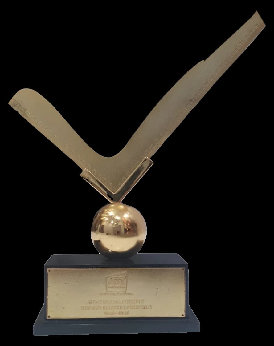 The Golden Star Seller Distributor of the Year trophy awarded to Arihant Marketing